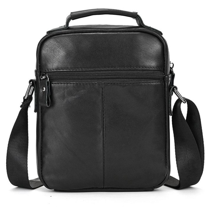 Сумка-барсетка чоловіча через плече 19х24х8, шкіряна сумочка планшет Tiding Bag TD-69291 чорна