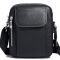 Чоловіча шкіряна сумка-барсетка 19х24х7.5, сумочка планшет через плече чорна Bexhill BX-09164