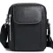 Чоловіча шкіряна сумка-барсетка 19х24х7.5, сумочка планшет через плече чорна Bexhill BX-09164