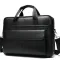 Шкіряна чоловіча сумка для ноутбука і документів чорна 39х28х8, портфель для офісного працівника, чорний