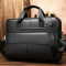Шкіряна чоловіча сумка для ноутбука і документів чорна 39х28х8, портфель для офісного працівника, чорний