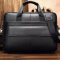 Шкіряна чоловіча сумка для ноутбука і документів чорна 39х28х8, портфель для офісного працівника, чорний