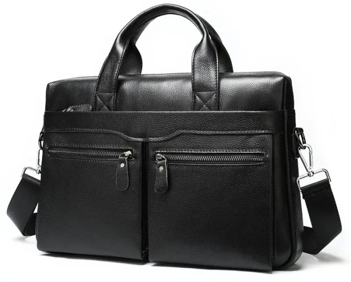 Чоловіча сумка для офіса 39x28×8, портфель папка для ноутбука та паперів SK N76955 чорний