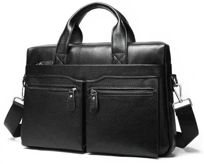 Чоловіча сумка для офіса 39x28×8, портфель папка для ноутбука та паперів SK N76955 чорний