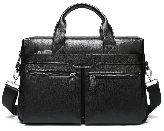 Чоловіча сумка для офіса 39x28×8, портфель папка для ноутбука та паперів SK N76955 чорний