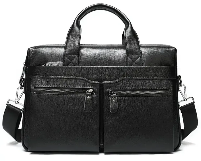 Чоловіча сумка для офіса 39x28×8, портфель папка для ноутбука та паперів SK N76955 чорний