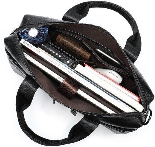 Чоловіча сумка для офіса 39x28×8, портфель папка для ноутбука та паперів SK N76955 чорний