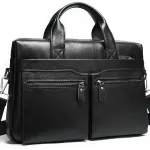 Чоловіча сумка для офіса 39x28×8, портфель папка для ноутбука та паперів SK N76955 чорний