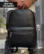 Чоловічий рюкзак з натуральної шкіри 28х39х15, наплічник для ноутбука та документів Tiding Bag 81809 чорний