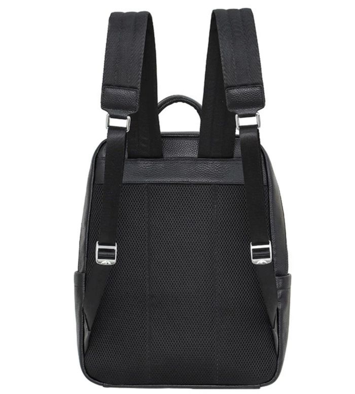 Чоловічий шкіряний рюкзак для поїздок та прогулянок 30х40х17, сумка на спину в офіс Tiding Bag 75362 чорна