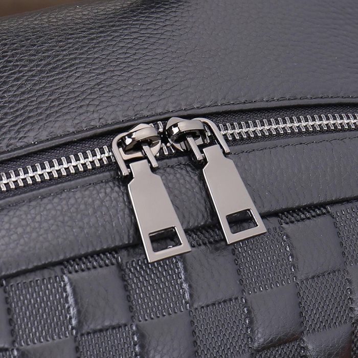 Рюкзак чоловічий шкіряний 30х41х15, міський наплічник для ноутбука та документів Tiding Bag 63989 чорний