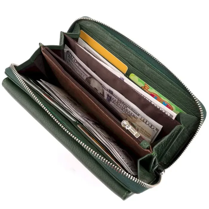 Шкіряний гаманець жіночий ST Leather 19294 Зелений