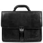 Чоловічий діловий портфель Tony Perotti натуральна шкіра Italico 8013/42 (90379) Чорний
