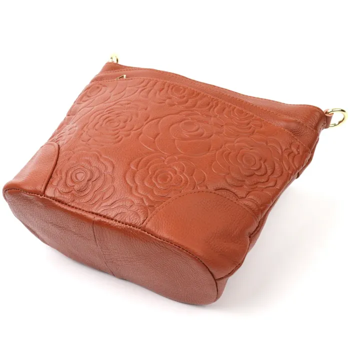 Ніжна жіноча сумка Vintage 15003 шкіряна Коричневий