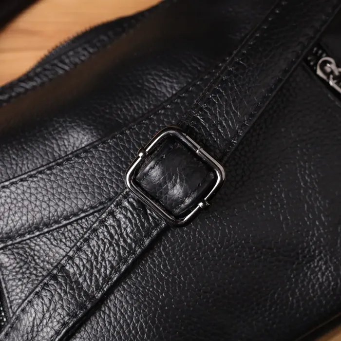 Практична жіноча сумка з натуральної шкіри Vintage 23011 Чорний