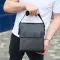 Сумка месенджер 21.5x25x7 шкіряна барсетка для чоловіків Tiding Bag 35775 чорна