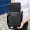 Сумка месенджер 21.5x25x7 шкіряна барсетка для чоловіків Tiding Bag 35775 чорна