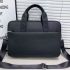 Шкіряна чоловіча ділова сумка для ноутбука 40x27x10, офісний портфель Tiding Bag 56901, чорний