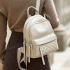 Жіночий наплічник для прогулянок 30х23х12, шкіряний рюкзак, білий