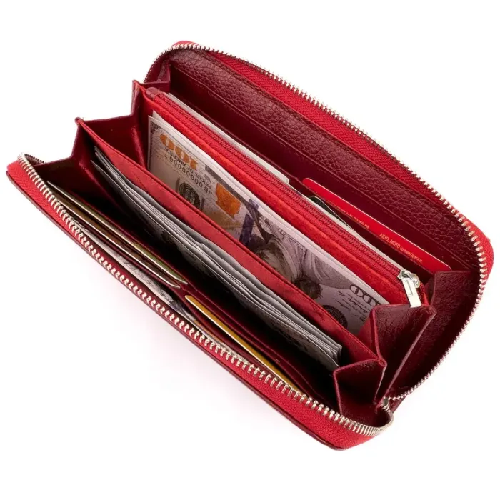 Гаманець шкіряний ST Leather 19293 Бордовий