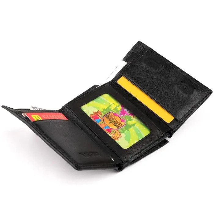 Горизонтальное портмоне из кожи унисекс на магните ST Leather 19331 Черное