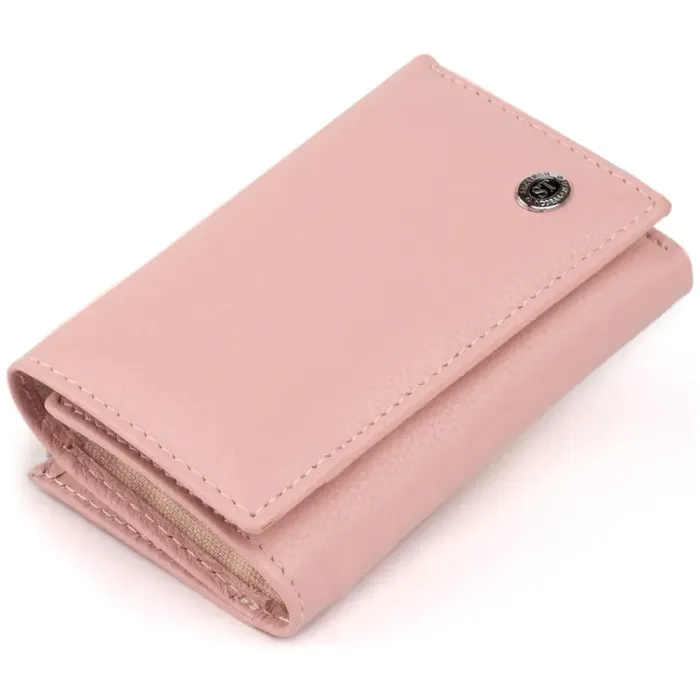Горизонтальное портмоне из кожи женское на магните ST Leather 19334 Розовое