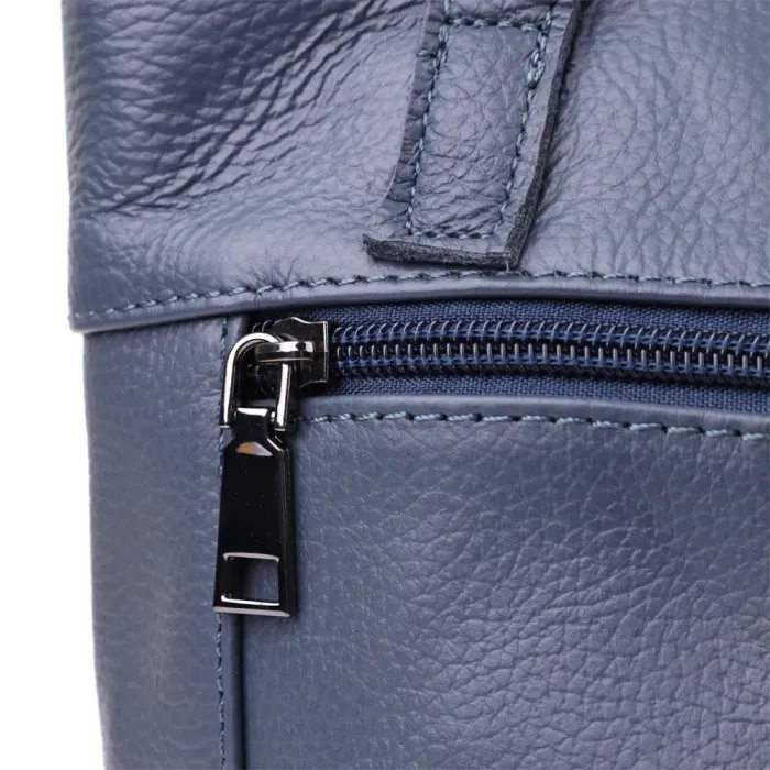 Красива сумка жіноча з натуральної шкіри Vintage 22995 Синій