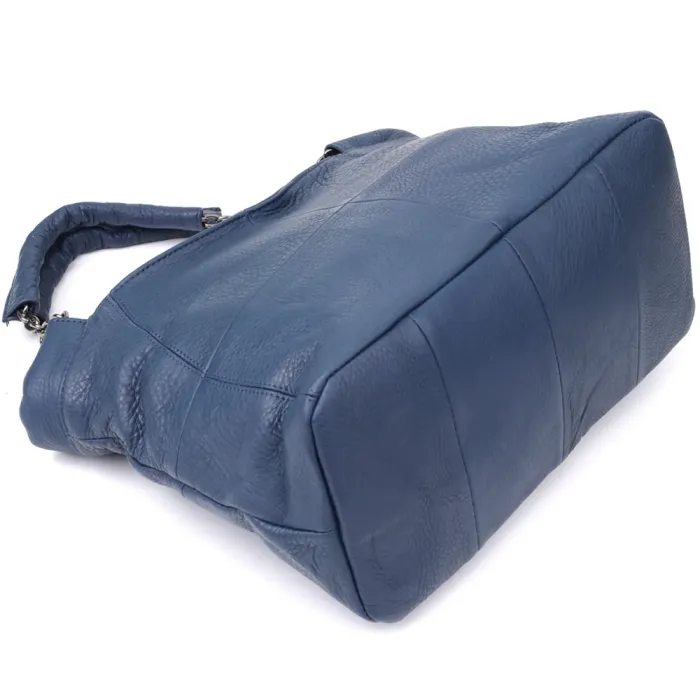 Сумка на кожен день з натуральної шкіри Vintage 22988 Синій