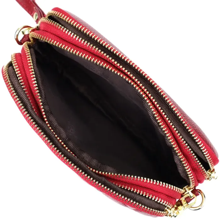 Сумка на три відділення для жінок з натуральної шкіри Vintage 22889