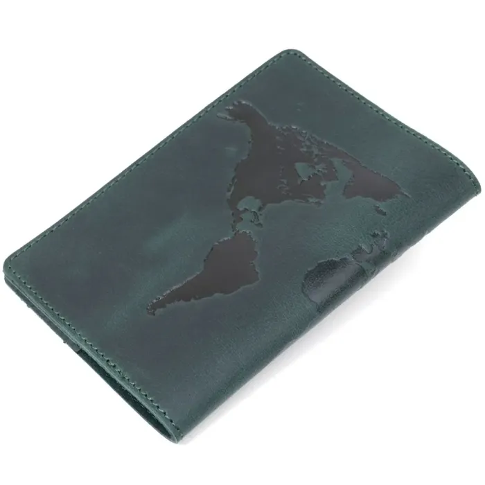 Обкладинка на паспорт із натуральної шкіри Shvigel 16550 Зелений