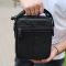 Чоловіча шкіряна сумка, барсетка з натуральної шкіри 24х18х8, сумочка для чоловіків, чорна