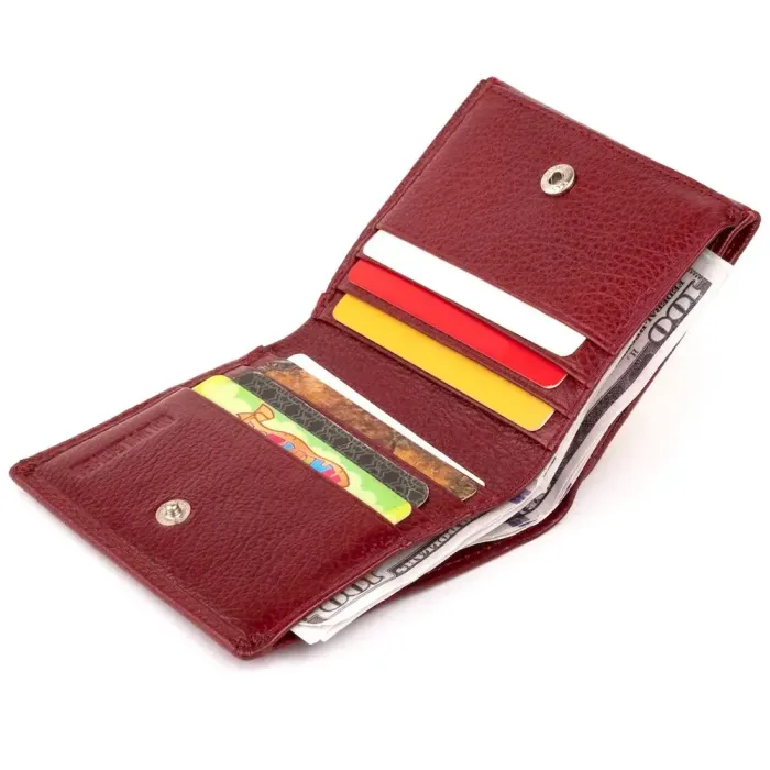 Компактний жіночий гаманець ST Leather 19257 Бордовий