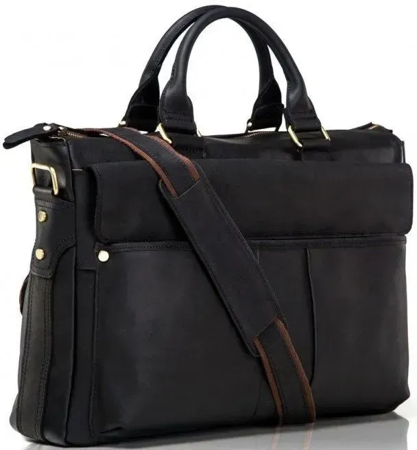 Сумка Vintage 14566 із натуральної шкіри Чорна