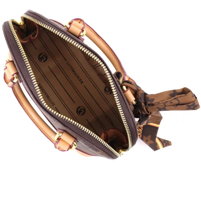 Каркасна жіноча сумка з екошкіри Vintage 15152 Коричневий