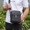 Сумка-барсетка чоловіча шкіряна 24х20х8, компактний месенджер для щоденного використання, чорна