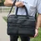 Чоловіча ділова сумка зі шкіри 39х29х10, класичний портфель для ноутбука та офісу, сумочка для студента, чорний