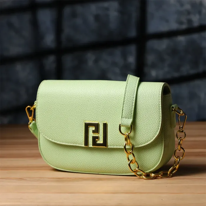 Напівкругла жіноча сумка з екошкіри Vintage 15148 Салатовий