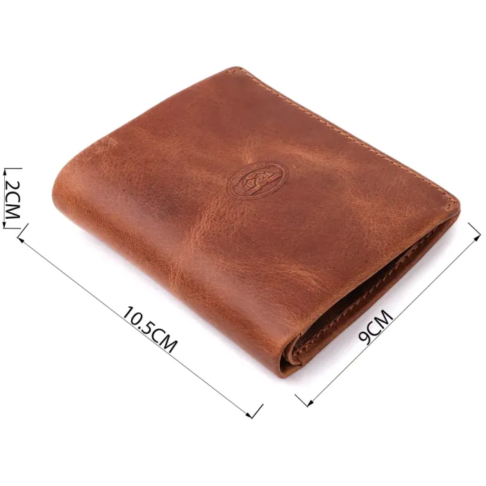 Вертикальний чоловічий гаманець з матової натуральної шкіри Tony Perotti 20833_1 (1165 whisky) Світло-коричневий