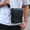 Чоловіча сумка барсетка на одне плече 17.5х22х6 , нагрудний месенджер для телефону, чорний