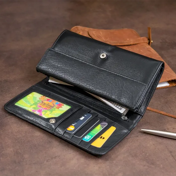 Гаманець шкіряний жіночий ST Leather 19284 Чорний