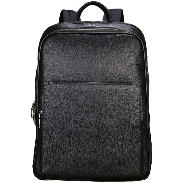 Шкіряний рюкзак для ноутбука на два відділи Vintage 20906_1 Чорний