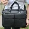 Сумка чоловіча офісна через плече 39х29х10, практичний шкіряний портфель для бізнесу, сумочка для навання, чорний