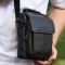 Сумка-барсетка чоловіча через плече 19х24х8, месенджер шкіряний гладкий Tiding Bag TD-55467 чорний колір