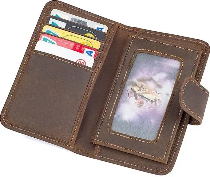 Кредитниця Vintage 14483 вінтажний стиль Коричнева