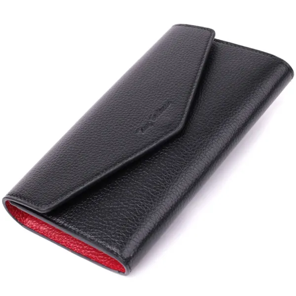 Містке портмоне для жінок з натуральної шкіри Tony Bellucci 22887 Чорний