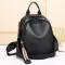Шкіряний жіночий рюкзак міський 30х24х13, матова сумка на плечі, чорна