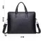 Шкіряна чоловіча ділова сумка-портфель портфель для ноутбука 37х28.5х7, дипломат для офіса Tiding Bag 64028 чорний
