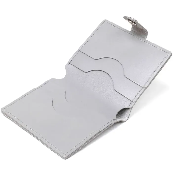 Практичний портмоне з натуральної шкіри Shvigel 16514 Сірий