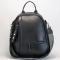 Жіночий шкіряний рюкзак міський 23х32х13, сумка для міста, подорожей та  відпочинку, чорна