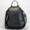 Жіночий шкіряний рюкзак міський 23х32х13, сумка для міста, подорожей та  відпочинку, чорна